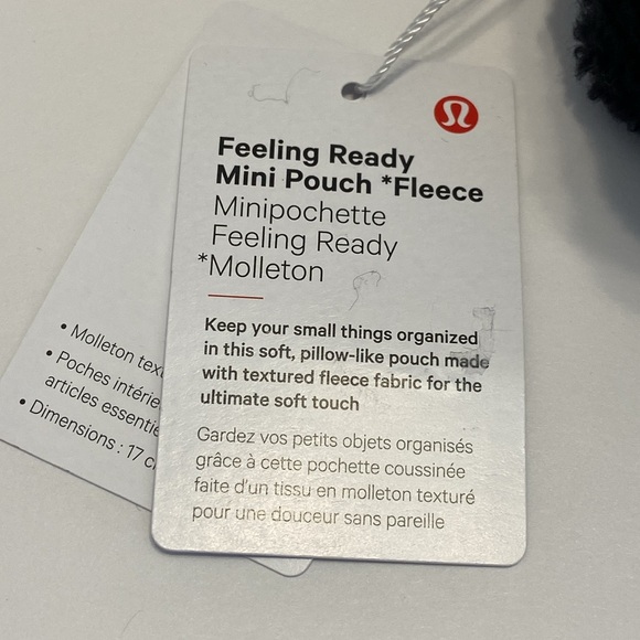 Lululemon “Feeling Ready Mini Pouch” Black Fleece Full Zip Brand New with tags - Picture 8 of 10